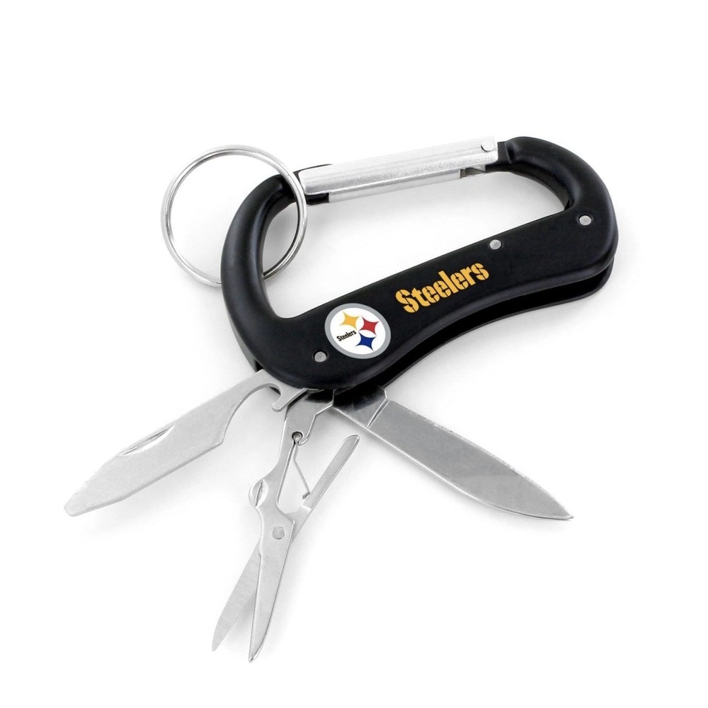 NFL Pittsburgh Steelers Carabiner Multi-Tool Key Chain NEW